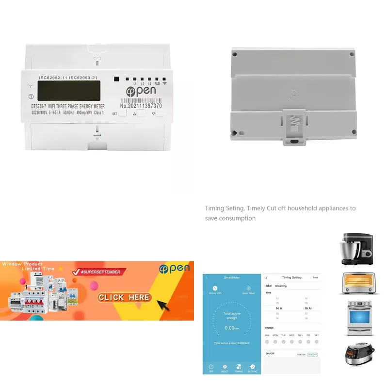 Smart Home Energy - APP 220V 400V過電圧不足電圧保護機能付き三相WIFIリモートコントロールスマートエネルギーメーター（スマートホーム用）