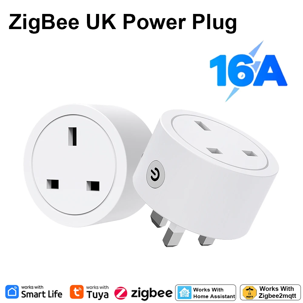 Smart Home Energy - Zigbeeスマートプラグ 16A イギリス規格コンセント Alexa、Google Home対応 エネルギーモニター