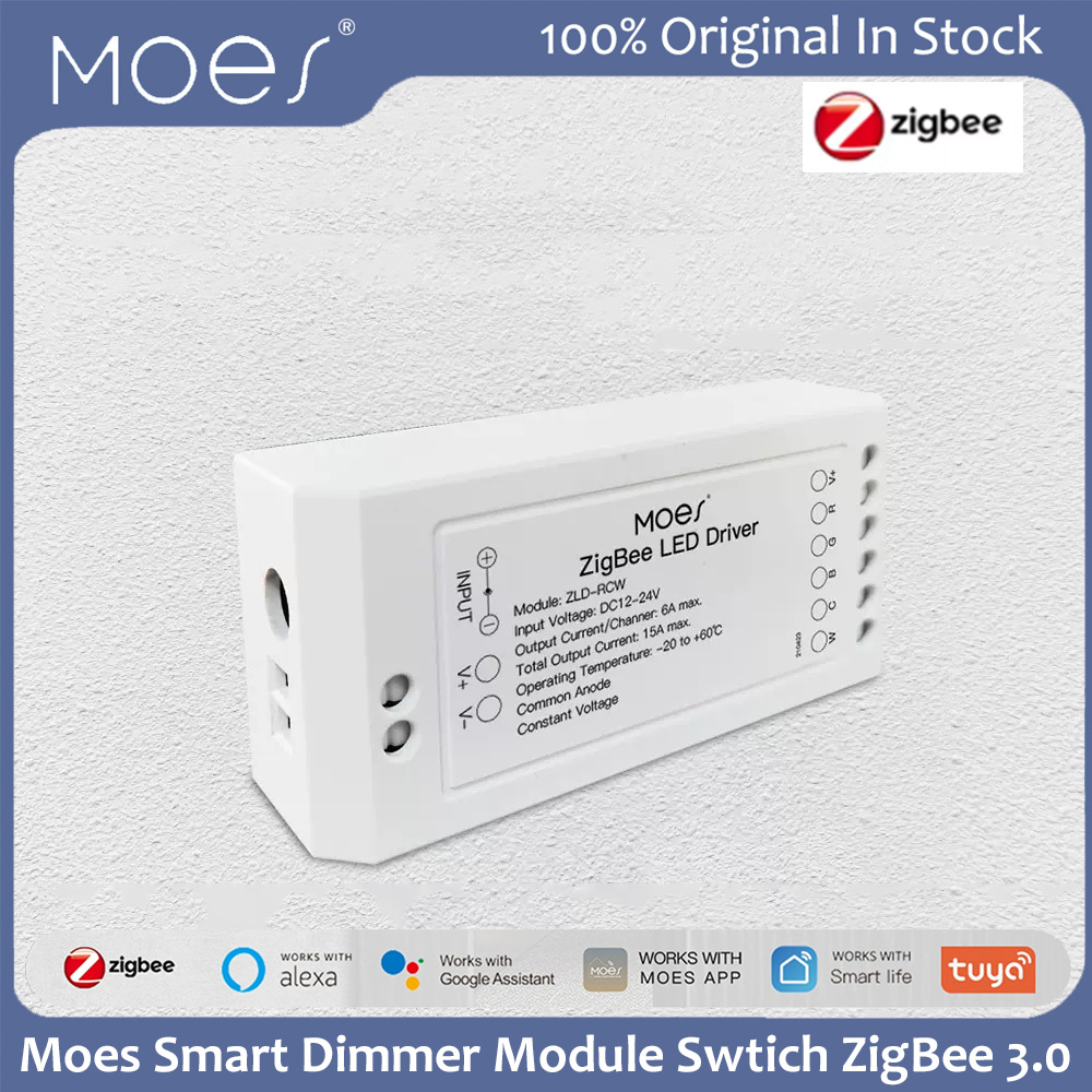 Alexa Compatible Bulb - Moes スマート調光モジュールスイッチ ZigBee 3.0 LED ストリップ用明るい色温度調整