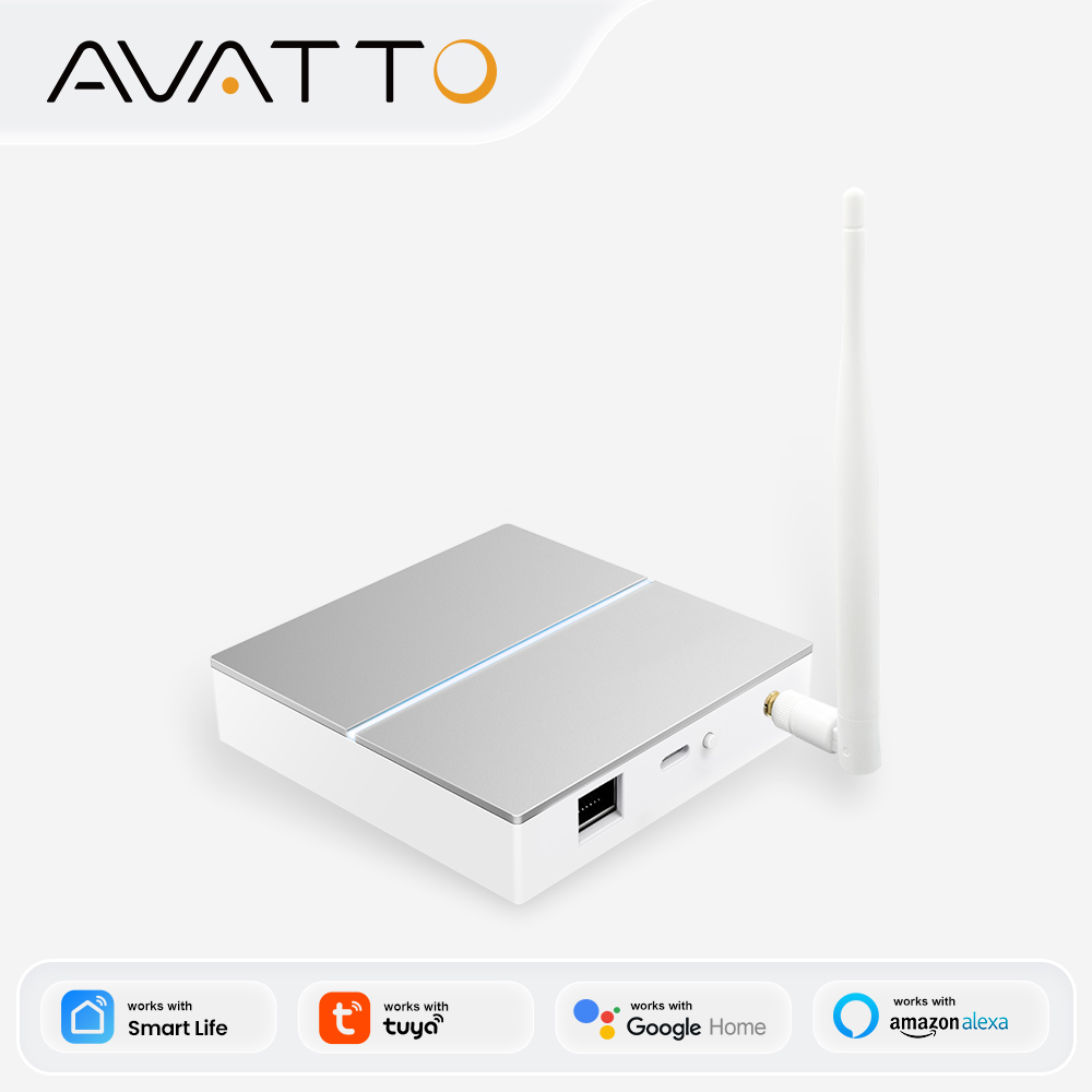 Smart Home Bridge - AVATTO Tuya Zigbee スマート有線ゲートウェイハブ（信号アンテナ付き）、スマートホームブリッジワイヤレス（アプリ対応、Alexa、Google Home連携）
