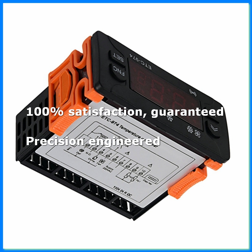 Temperature Sensor - ETC-974 ミニ温度コントローラー冷蔵庫サーモスタットレギュレーター温度調節器熱電対デュアルセンサー-A07G