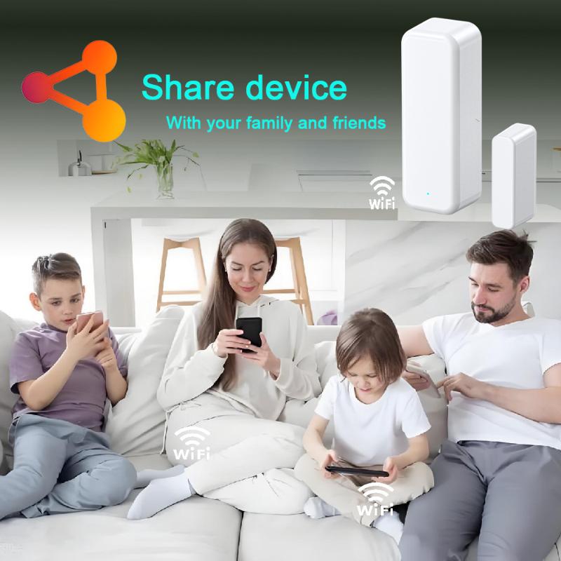 Door Window Sensor - スマートミニドアウィンドウセンサー 開閉検知器 アプリ遠隔監視 ドリル不要 ホームオフィスセキュリティアラーム