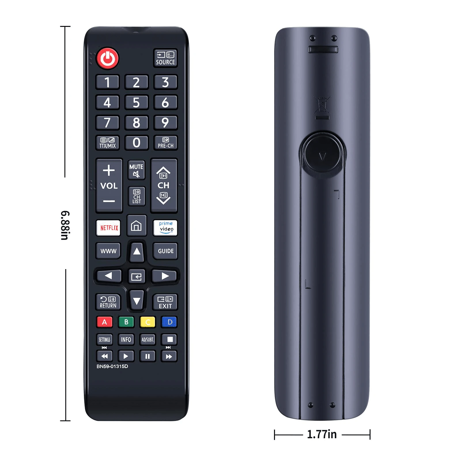 Smart Home Samsung - サムスン IR スマート TV 交換用リモコン BN59-01315D
