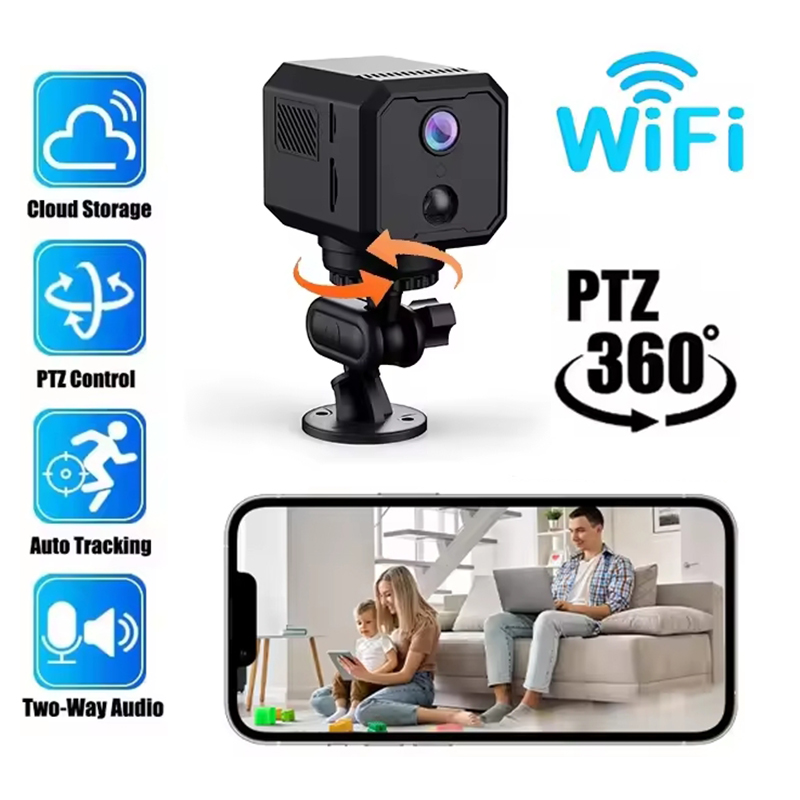 Smart Home Kamera Outdoor - 360 ° スマートホームセキュリティWiFiカメラ ミニHD PTZウェブカメラ 人体検知