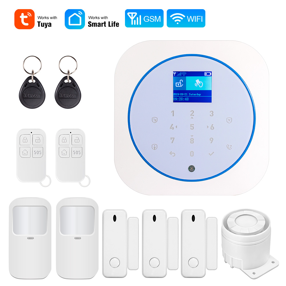 Smart Home Ecosystems - KERUI G12 ホームセキュリティ警報システム GSM 接続モバイルワイヤレス盗難警報キットモーションセンサーサイレン TUYA
