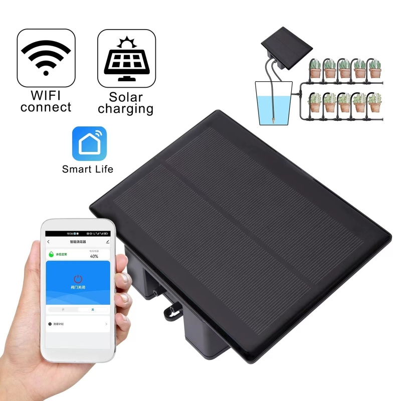 Smart Home Kit - WIFI ソーラー自動散水機キットモバイルアプリリモコンホームスマート散水装置灌漑点滴灌漑キット