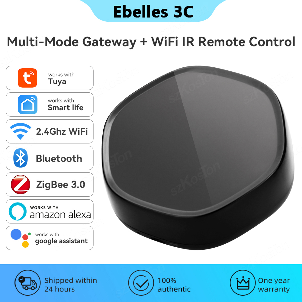Smart Ir Remote Controller - Tuya-ホームマルチモードゲートウェイハブ,irリモートコントロール付き,zigbeeゲートウェイ,Bluetoothメッシュ,スマートライフアプリ,alexaGoogleの音声制御
