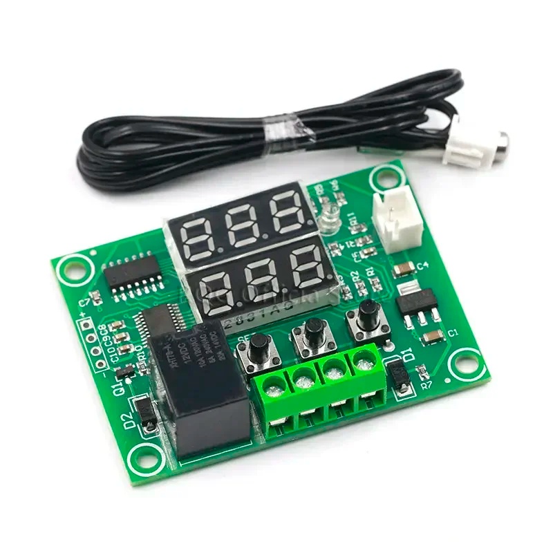 Temperature Sensor - XH-W1219 W1219 DC12V デュアル LED デジタルディスプレイサーモスタット温度コントローラーレギュレータースイッチ制御リレー