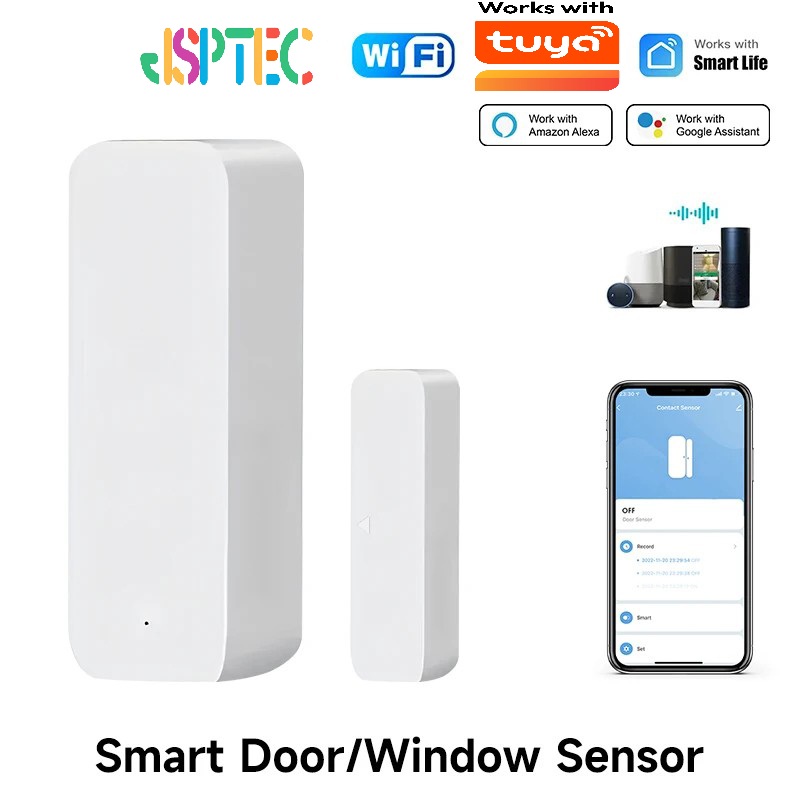 Smart Home Ecosystems - Tuya WiFi スマートドアセンサードア開閉検出器スマートホームセキュリティ保護警報システムスマートライフ APP 制御