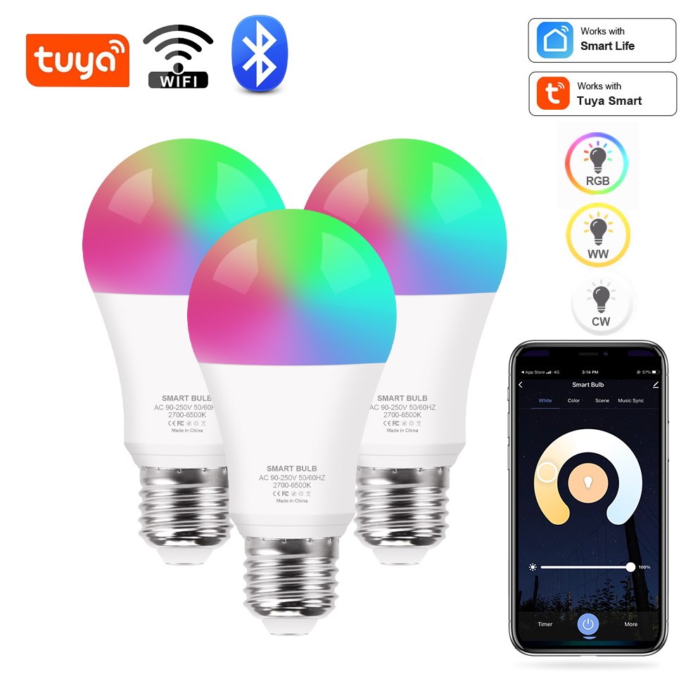 Alexa Compatible Bulb - Tuya Wifi/Bluetooth スマート電球 Alexa Led ランプ