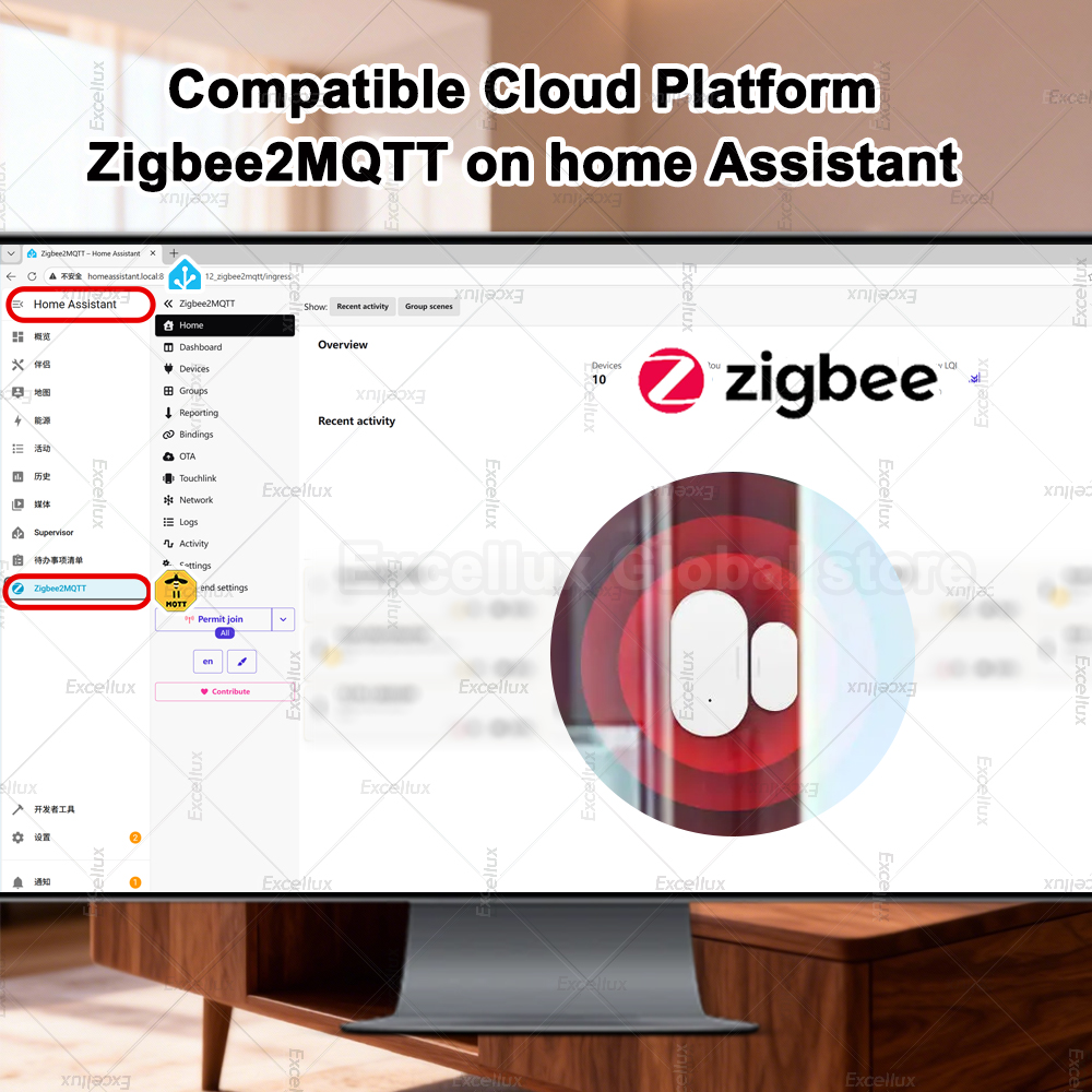 Zigbee 3.0 ドア窓センサー輝度/振動センサースマー - Door Window Sensor のレビューと価格