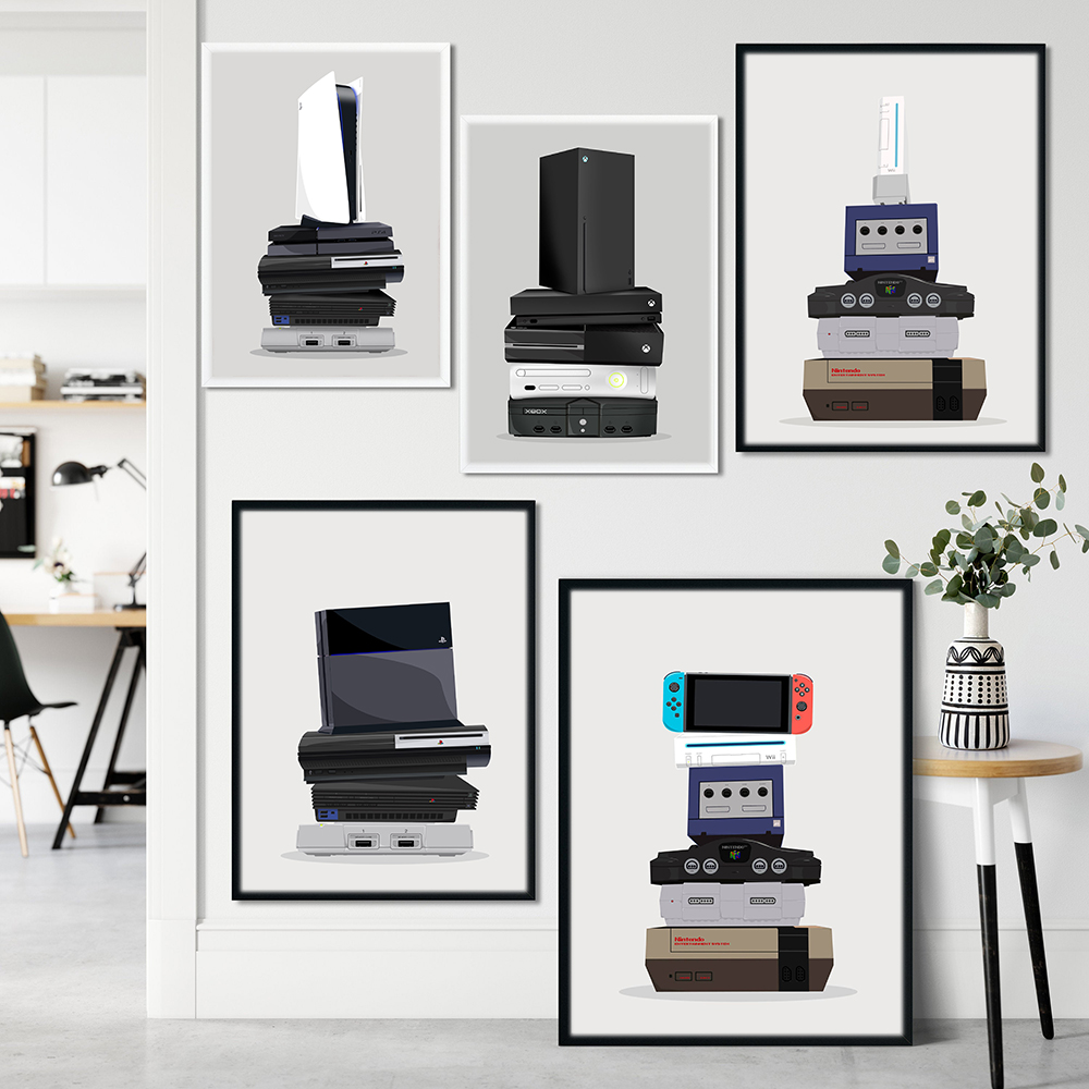 ゲーミングプリントレトロウォールアートキャンバス絵画ゲーマー - Smart Home Poster のレビューと価格