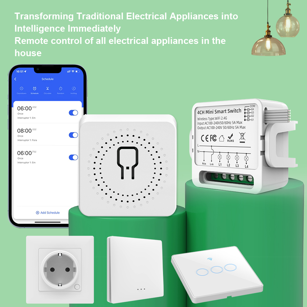 Tuya WiFiスマートスイッチ 1/2/3/4連 4ウェ - Smart Home Switch のレビューと価格