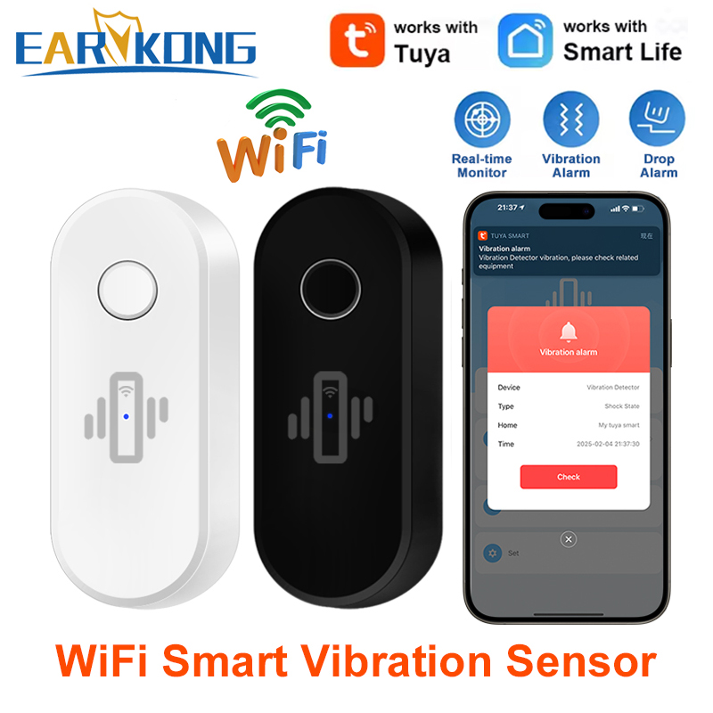 Tuya WiFi 振動検出器ガラス破損センサーアラーム調整 - Door Window Sensor のレビューと価格