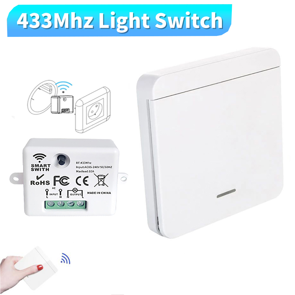 RF 433Mhzリモコン式ワイヤレスライトウォールスイッチ - Smart Ir Remote Controller のレビューと価格