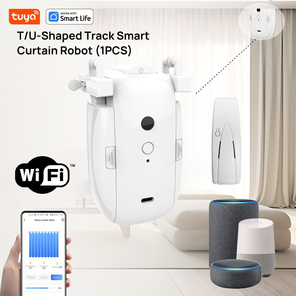 Tuya スマート WiFi カーテンロボット (ハブ付き  - Smart Ir Remote Controller のレビューと価格