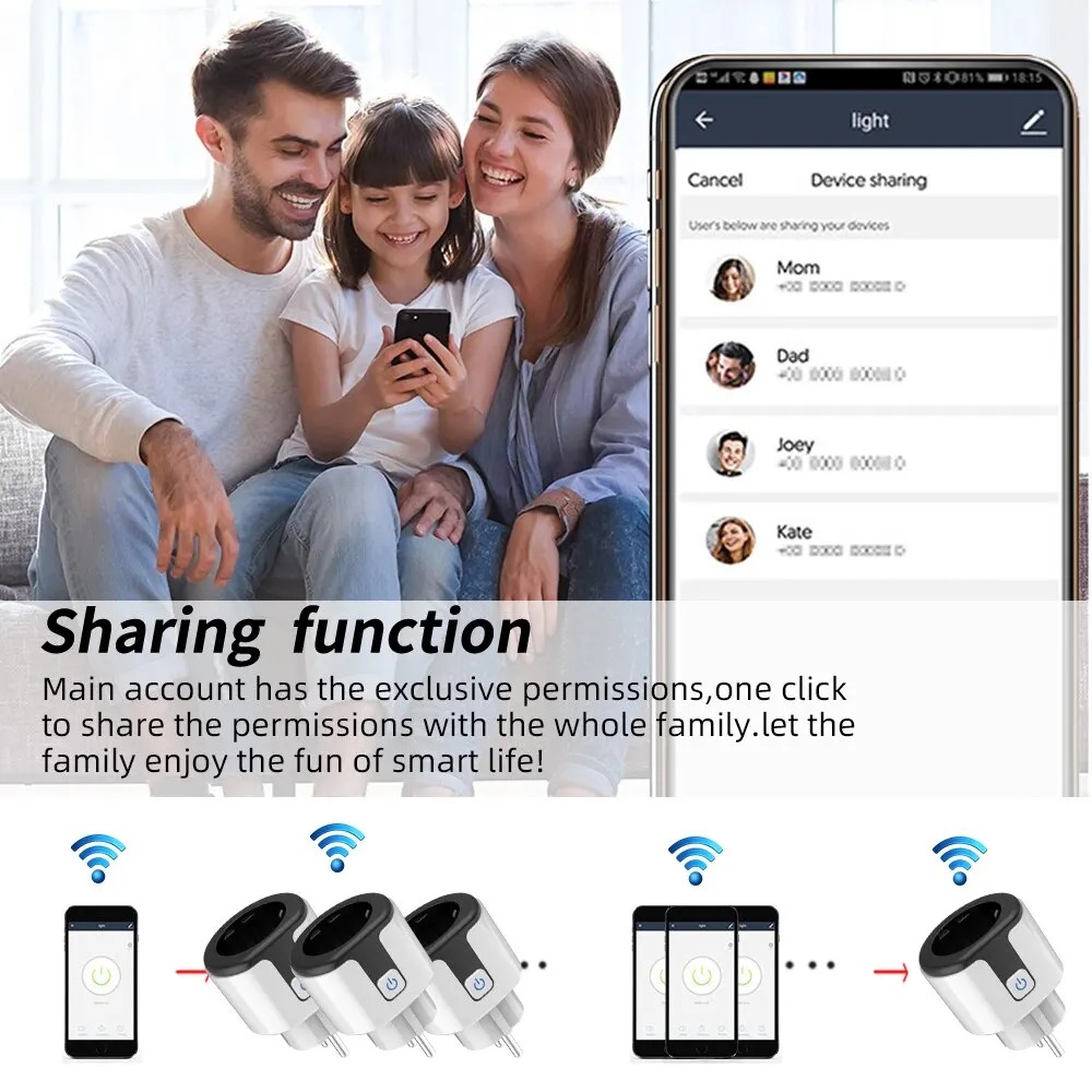 WiFi EUスマートソケットプラグ、Tuyaアプリ対応、コ - Smart Ir Remote Controller のレビューと価格