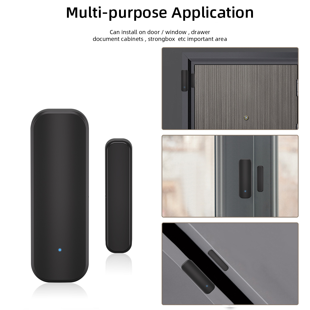 Zigbee 窓ドアセンサー黒色スマートホームセキュリティ警 - Smart Home Ecosystems のレビューと価格