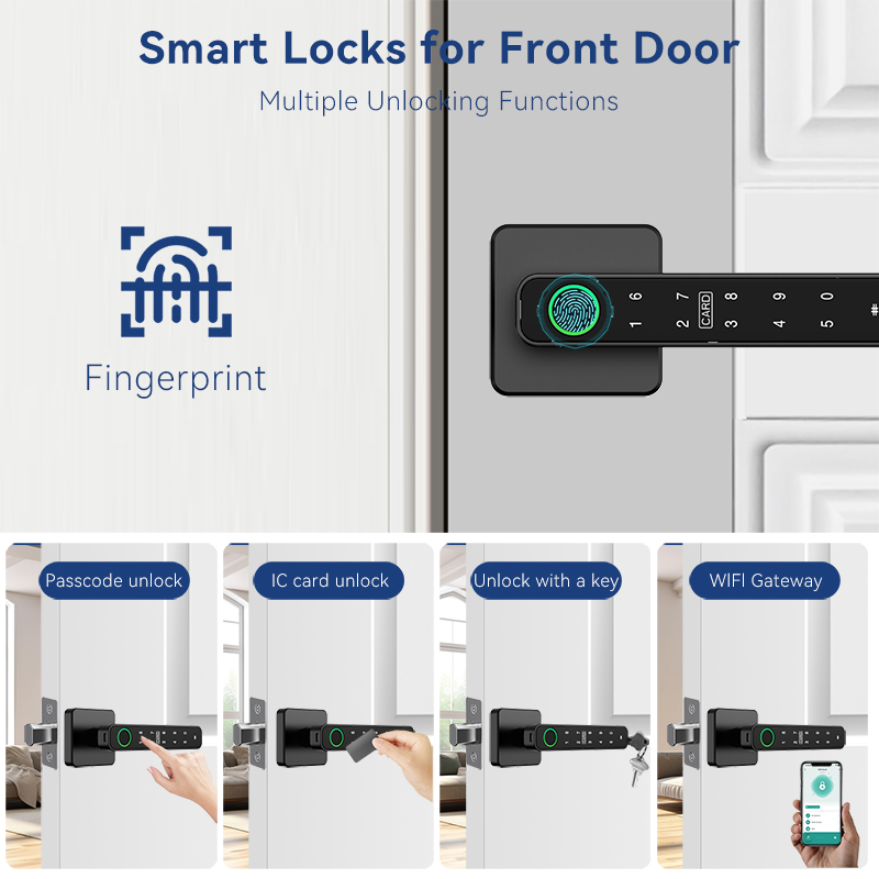 XSDTS Tuya ハンドル指紋キーカードデジタルスマート - Smart Home Technology のレビューと価格