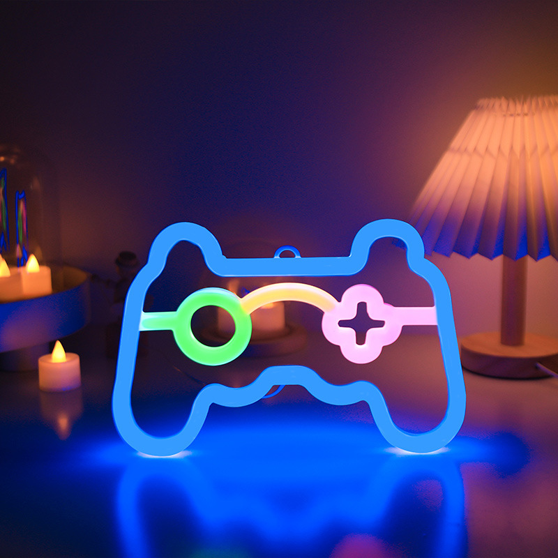 LEDゲームコントローラーネオンサイン、耐衝撃性PVC素材、 - Smart Home Poster のレビューと価格