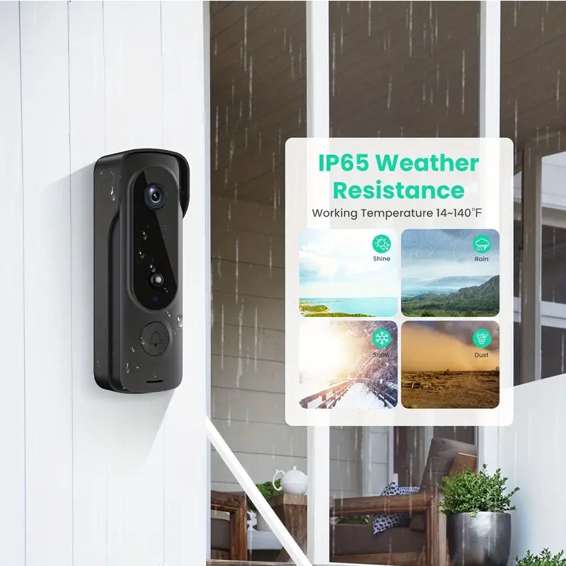 屋外ワイヤレスドアベル ソーラーカバー 1080P ビデオイ - Smart Home Samsung のレビューと価格