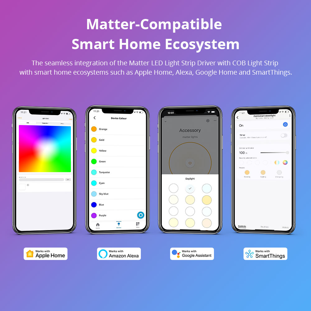 Zemismart-穂軸LEDストリップライト,rgbcw, - Alexa Compatible Bulb のレビューと価格