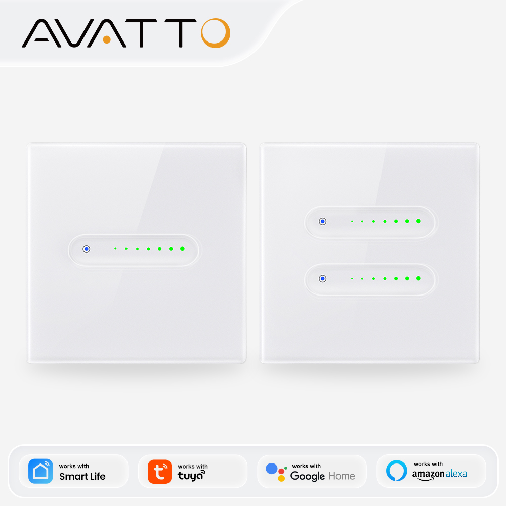 AVATTO WiFi 1/2 ギャングスマート調光スイッチ - Smart Home Panel のレビューと価格