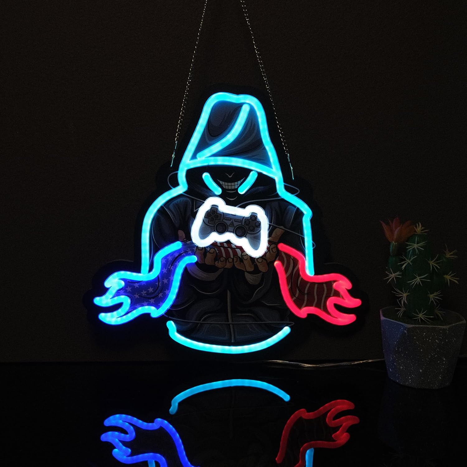 ゲームコントローラーネオンサインゲーマールーム装飾、LEDゲ - Smart Home Poster のレビューと価格