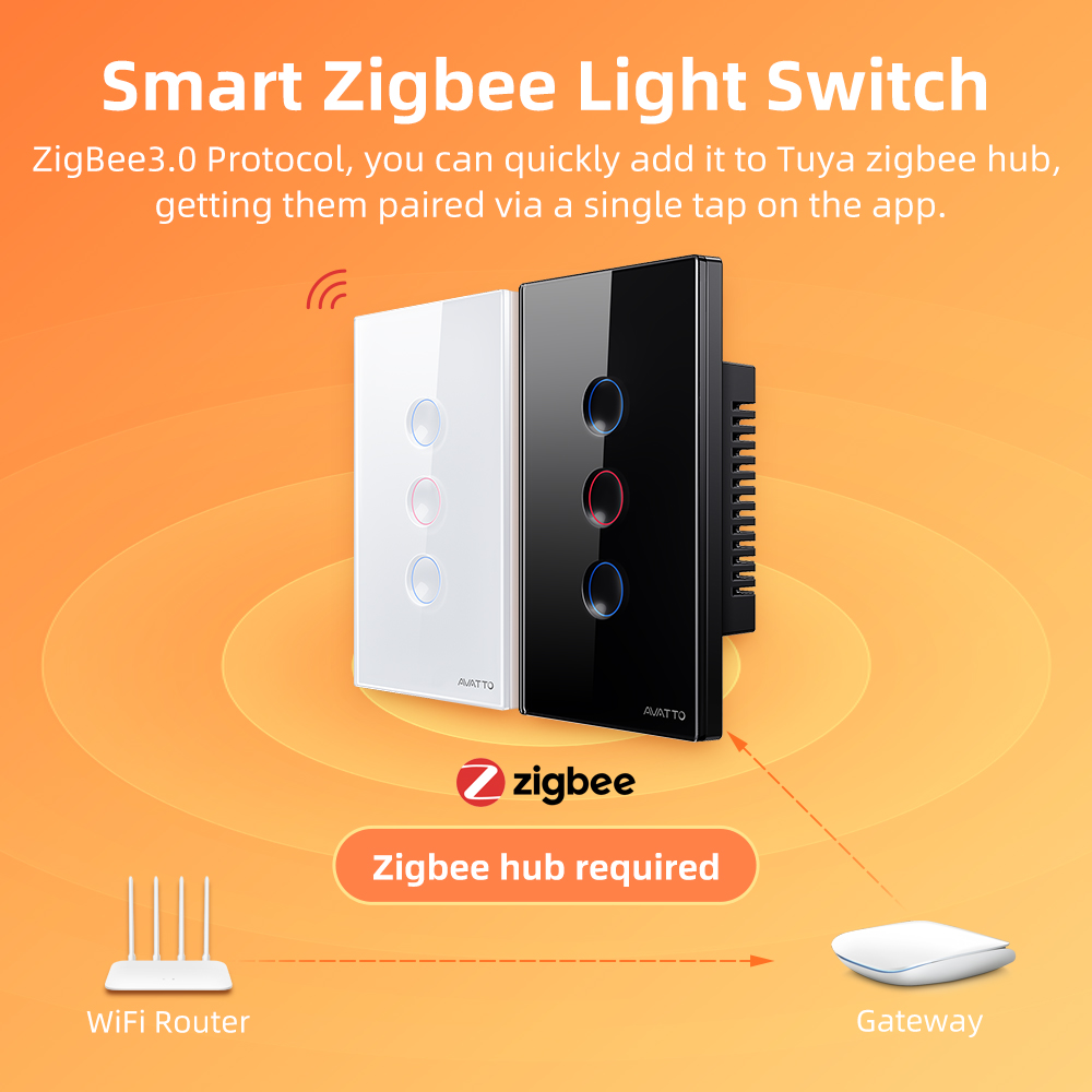 AVATTO 1/2/3/4 ギャング ZigBee スマー - Smart Home Switch のレビューと価格