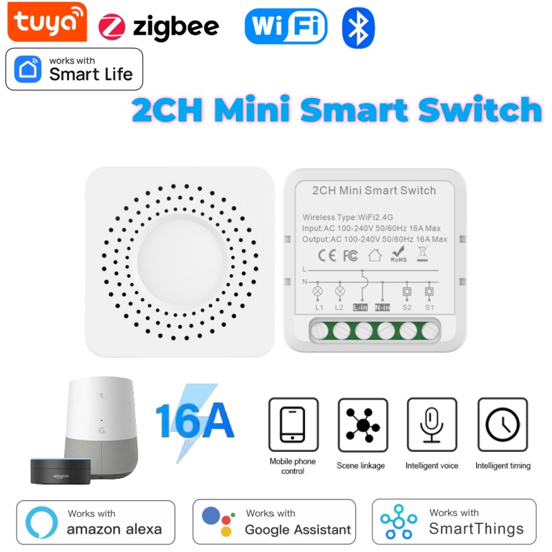 Tuyaミニスマートスイッチ WiFi 1-2-3-4連スイ - Smart Home Switch のレビューと価格