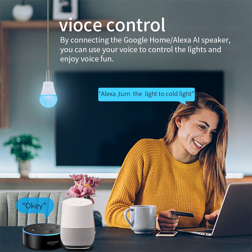 Sixwgh-e27スマート電球,9w,wifi,rgb,ラ - Alexa Compatible Bulb のレビューと価格