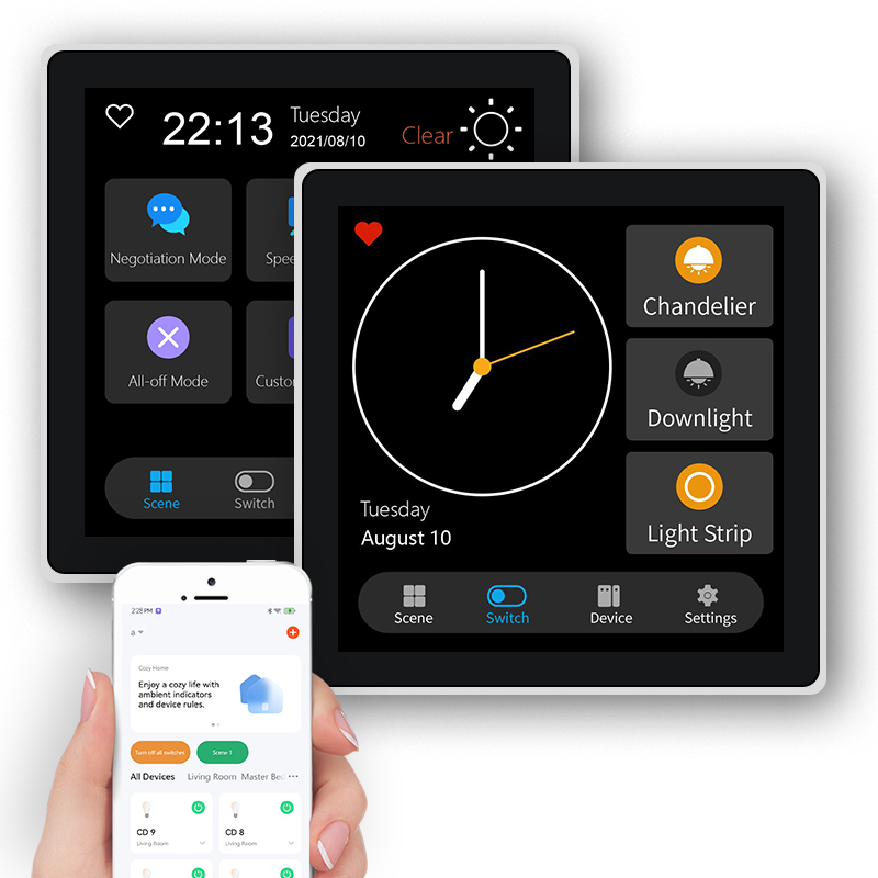 FUERS 4 インチタッチスクリーン多機能スマート壁スイッ - Smart Home Panel のレビューと価格