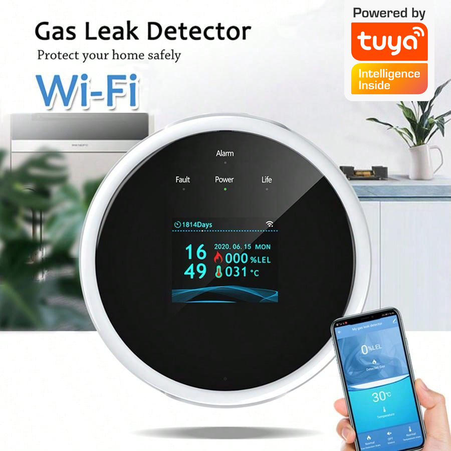 2.4G WiFi ガス警報センサー可燃性ガス検知器は Tu - Smart Home Ecosystems のレビューと価格