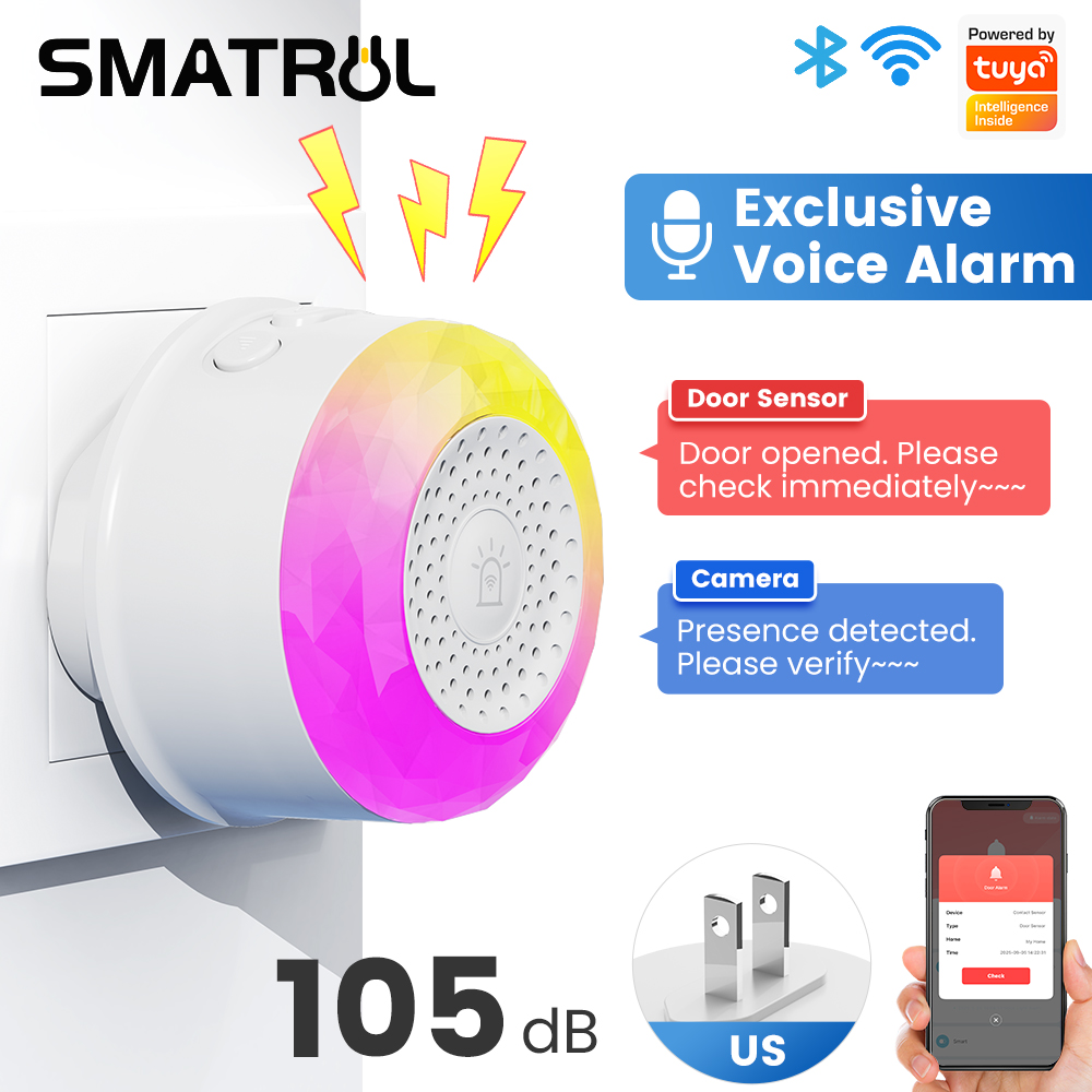 SMATRUL Tuya WiFi サウンド＆ライトアラーム - Smart Home Technology のレビューと価格