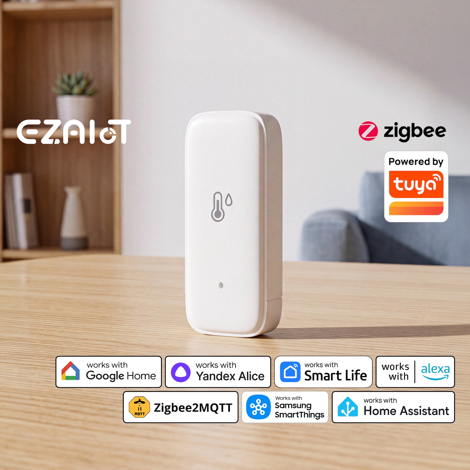 Tuya Zigbee3.0 温度湿度センサー スマート温度 - Smart Home Hub Samsung のレビューと価格