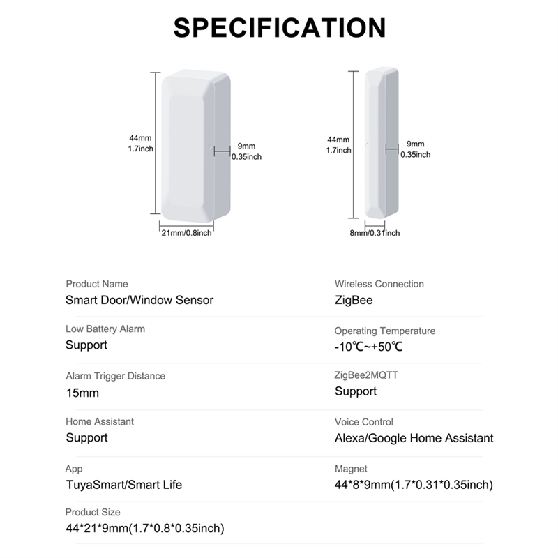 ABLG Tuya Zigbee ドアセンサー ウィンドウセ - Door Window Sensor のレビューと価格