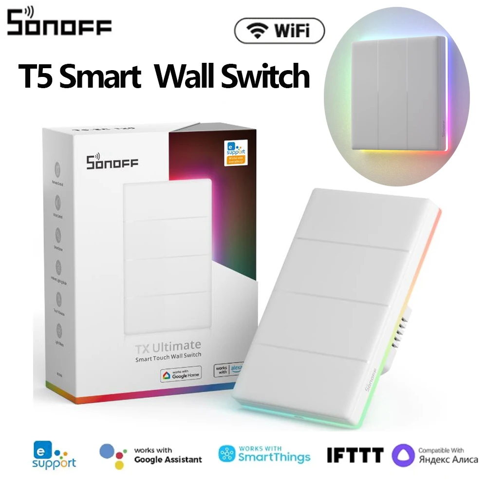 SONOFF Ultimate T5スマートウォールスイッチ - Alexa Compatible Bulb のレビューと価格