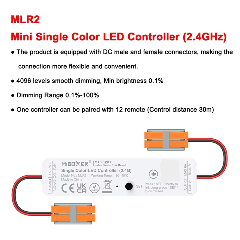 Miboxer MLR2 DC12-24V ミニ 2.4GH - Smart Ir Remote Controller のレビューと価格
